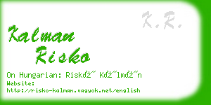 kalman risko business card